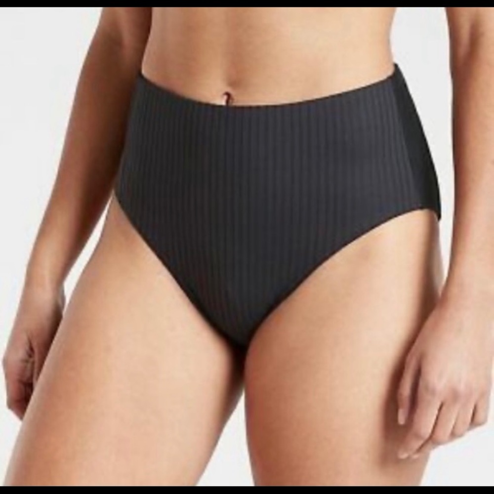 NWT Athleta Rib High Waist swim bikini bottoms XL